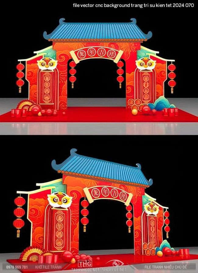 file vector cnc background trang tri su kien tet 2024 070