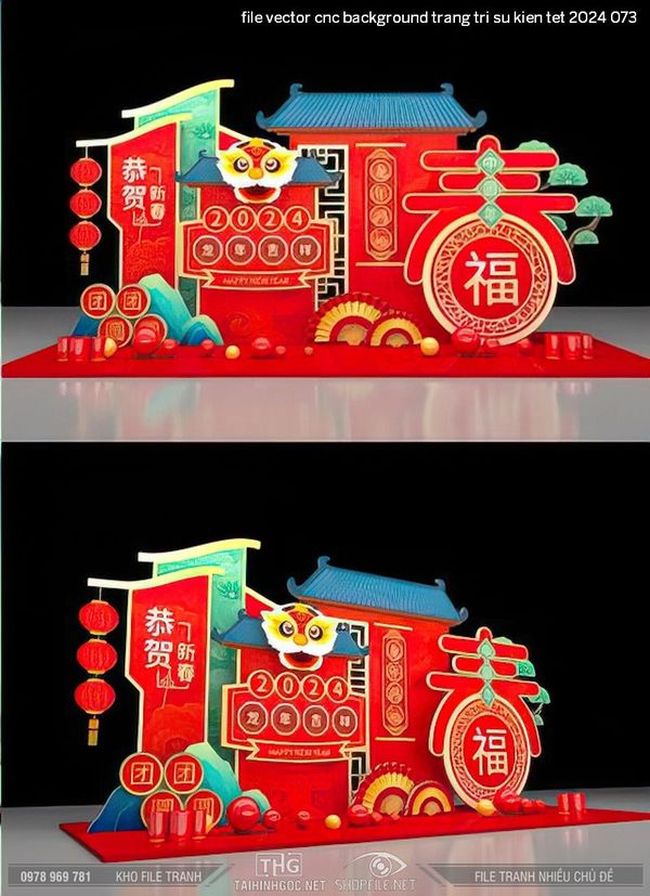 file vector cnc background trang tri su kien tet 2024 073