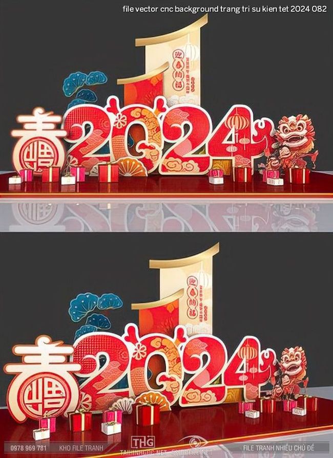 file vector cnc background trang tri su kien tet 2024 082