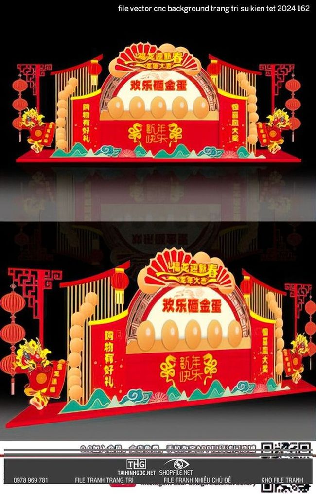 file vector cnc background trang tri su kien tet 2024 162