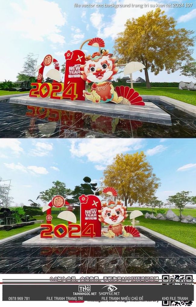 file vector cnc background trang tri su kien tet 2024 197