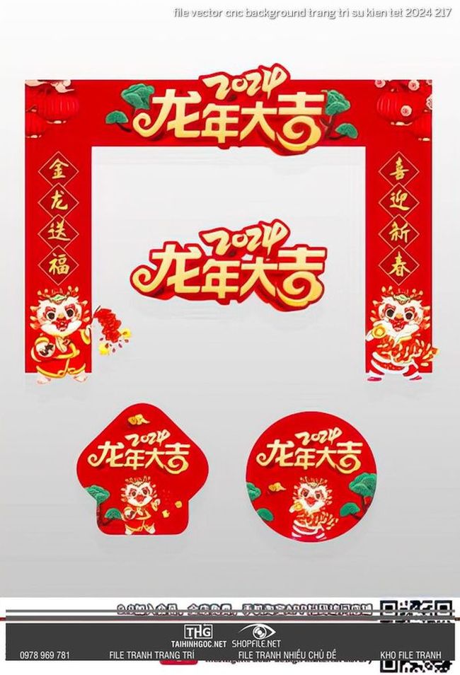 file vector cnc background trang tri su kien tet 2024 217