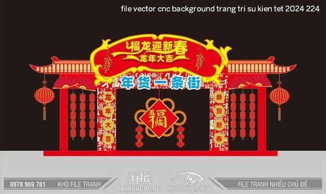 file vector cnc background trang tri su kien tet 2024 224