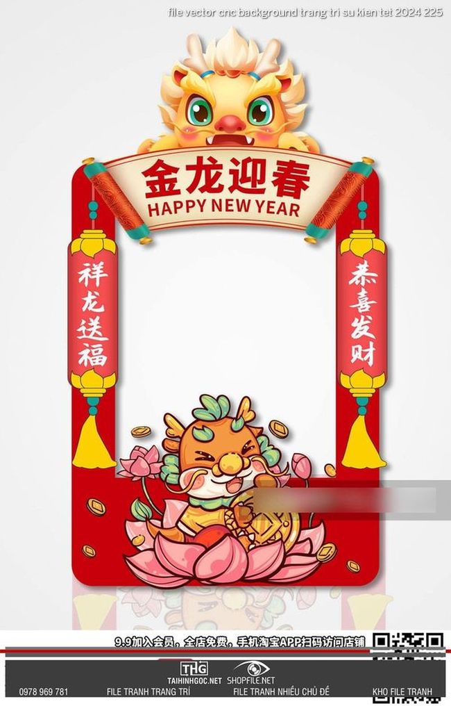 file vector cnc background trang tri su kien tet 2024 225