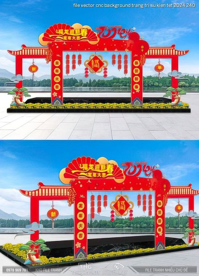 file vector cnc background trang tri su kien tet 2024 240