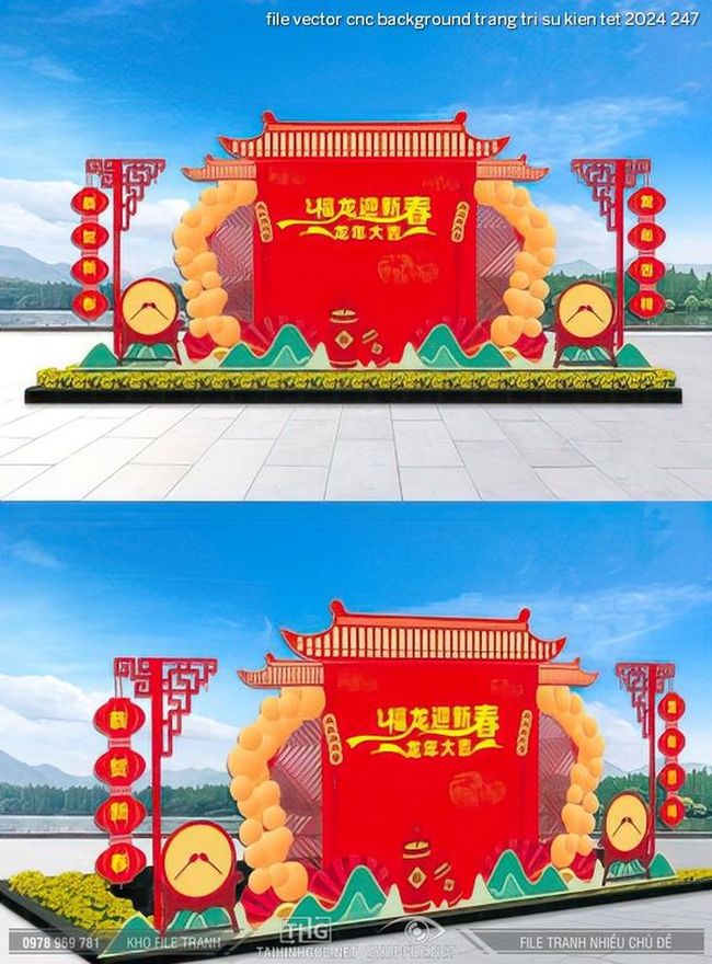 file vector cnc background trang tri su kien tet 2024 247