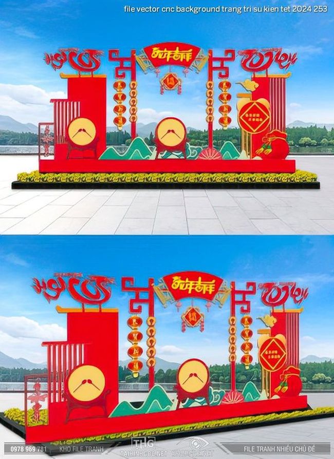 file vector cnc background trang tri su kien tet 2024 253