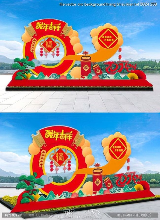 file vector cnc background trang tri su kien tet 2024 258