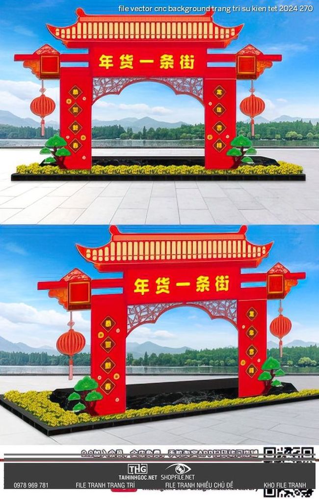 file vector cnc background trang tri su kien tet 2024 270