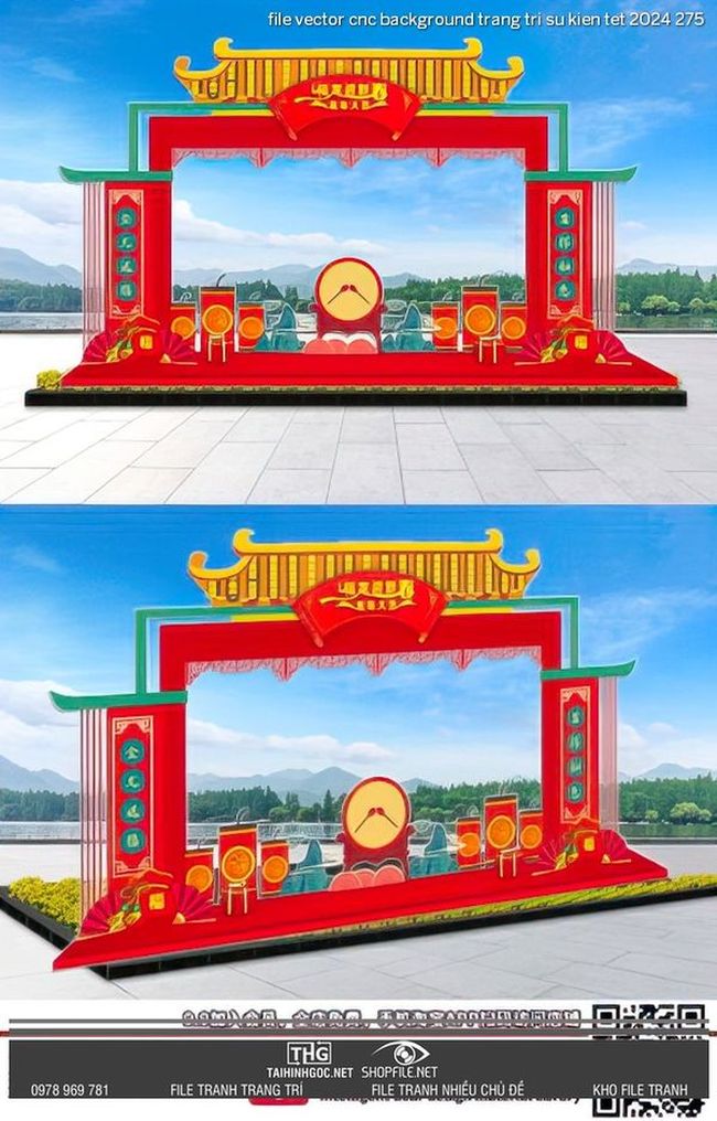 file vector cnc background trang tri su kien tet 2024 275