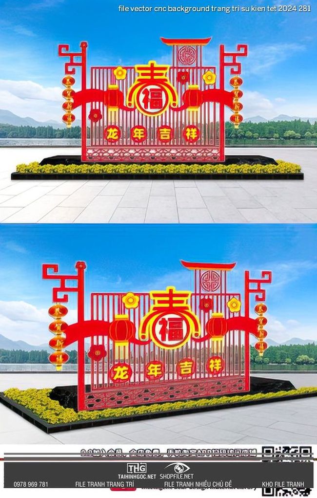 file vector cnc background trang tri su kien tet 2024 281