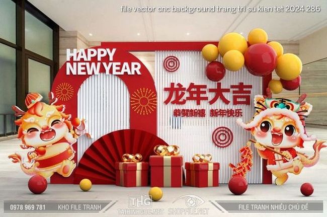 file vector cnc background trang tri su kien tet 2024 286