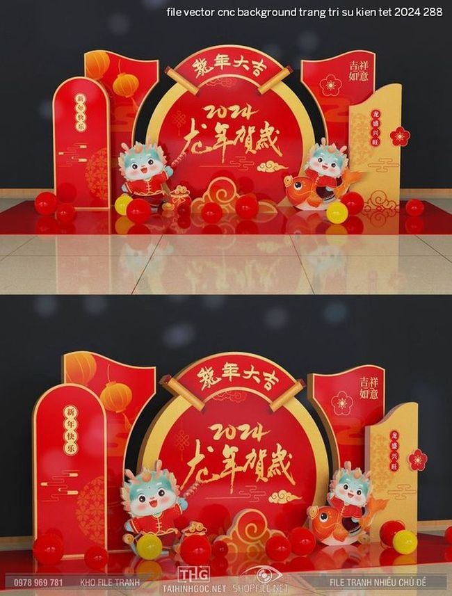 file vector cnc background trang tri su kien tet 2024 288