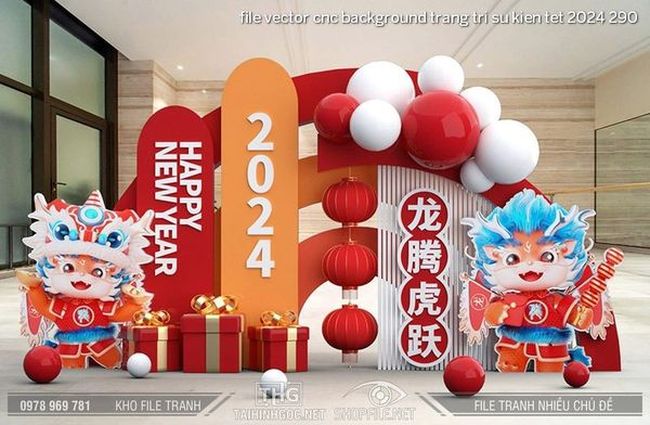 file vector cnc background trang tri su kien tet 2024 290