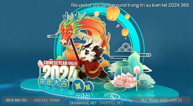 file vector cnc background trang tri su kien tet 2024 366