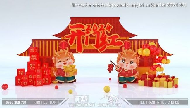 file vector cnc background trang tri su kien tet 2024 381