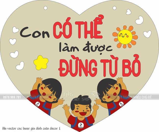 file vector cnc laser gia dinh cute decor 1