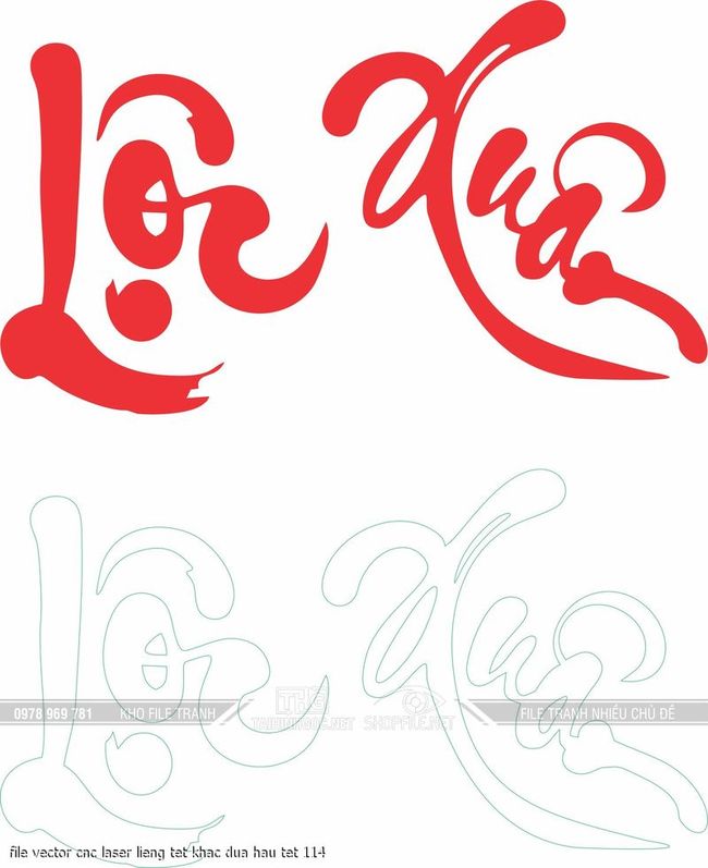 file vector cnc laser lieng tet khac dua hau tet 114