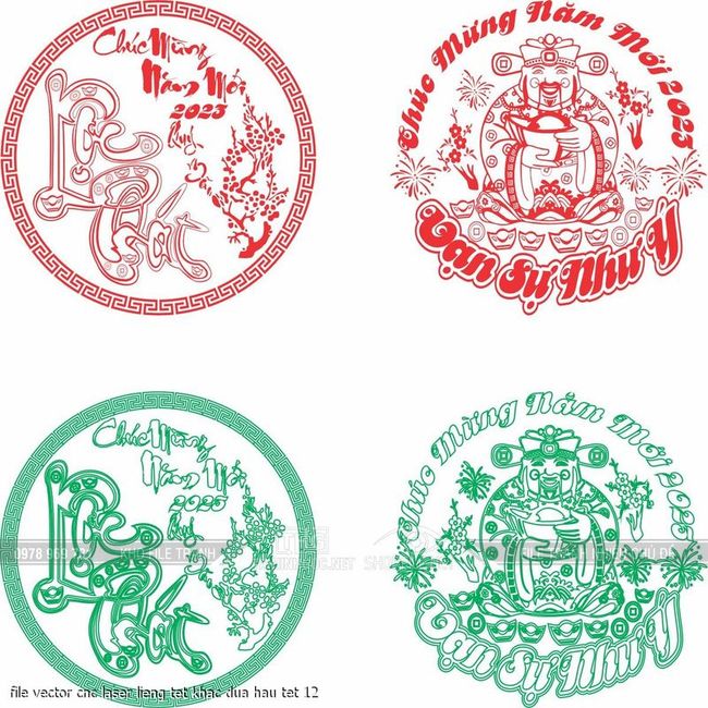 file vector cnc laser lieng tet khac dua hau tet 12