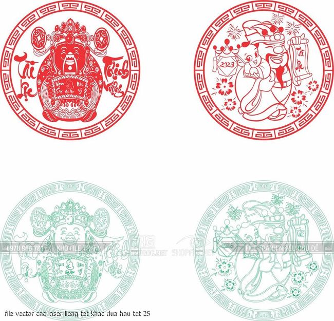 file vector cnc laser lieng tet khac dua hau tet 25