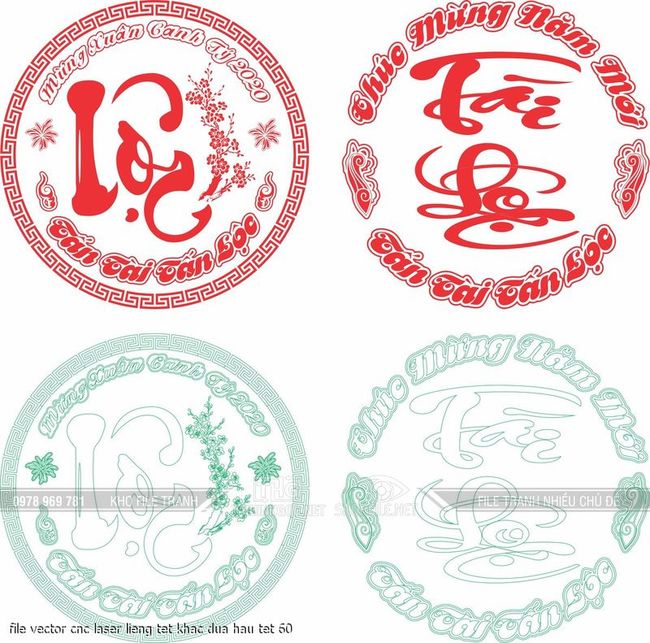file vector cnc laser lieng tet khac dua hau tet 70