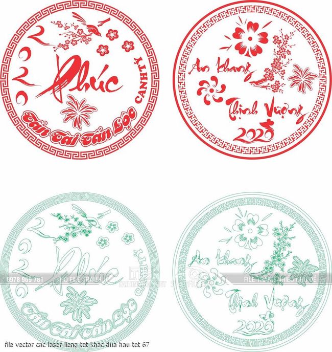 file vector cnc laser lieng tet khac dua hau tet 77