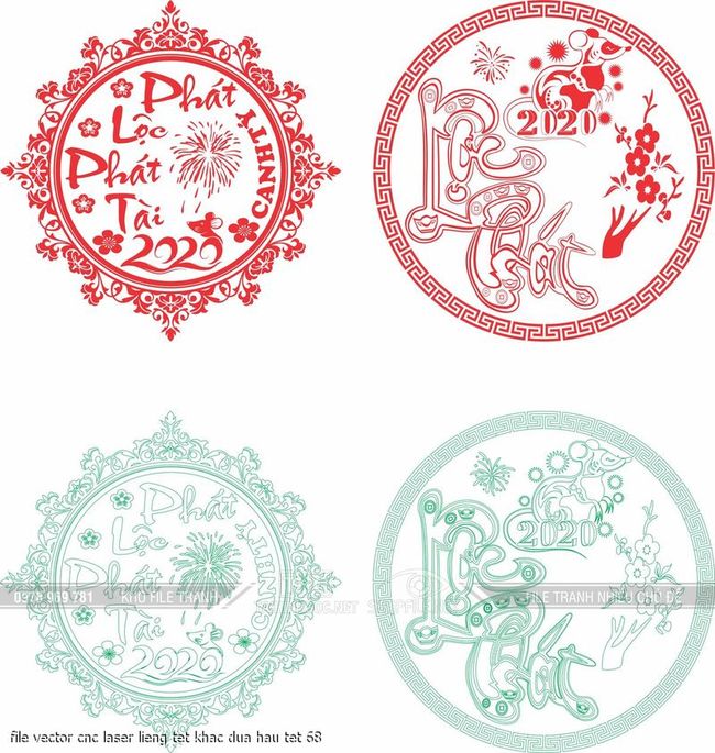 file vector cnc laser lieng tet khac dua hau tet 78