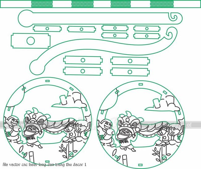 file vector cnc laser long den trung thu decor 1