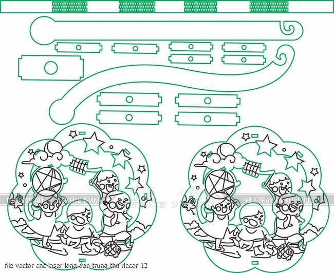 file vector cnc laser long den trung thu decor 12