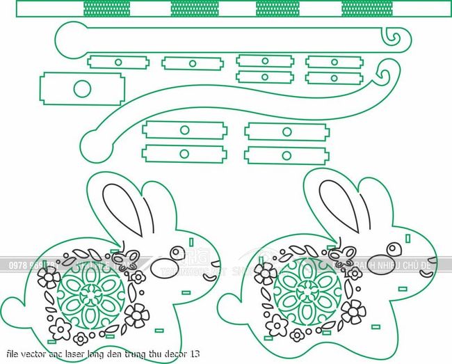 file vector cnc laser long den trung thu decor 13