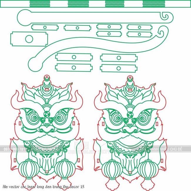 file vector cnc laser long den trung thu decor 15