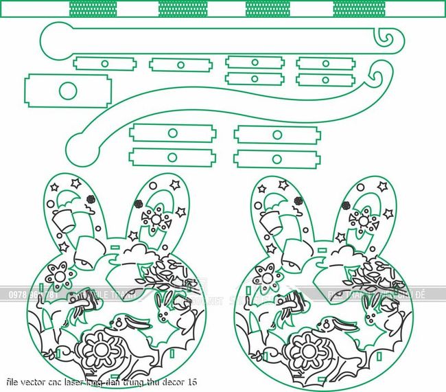 file vector cnc laser long den trung thu decor 16