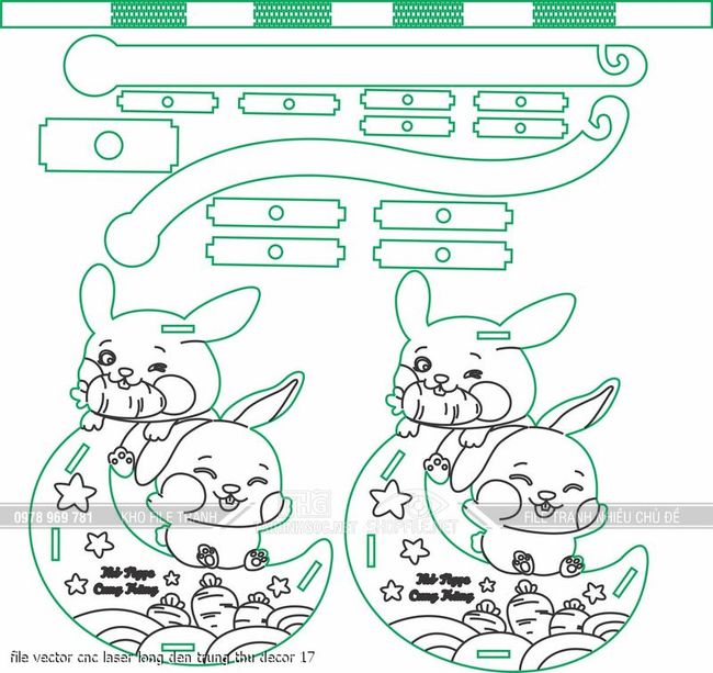 file vector cnc laser long den trung thu decor 17