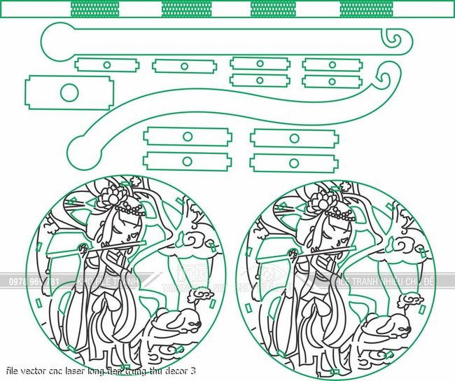 file vector cnc laser long den trung thu decor 3