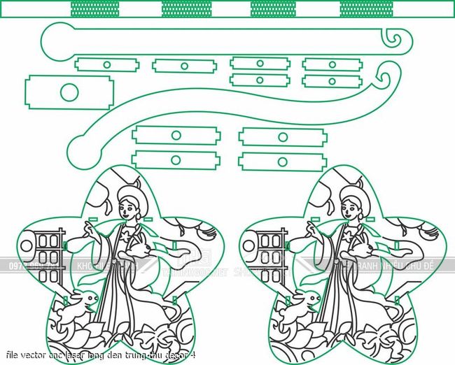 file vector cnc laser long den trung thu decor 4