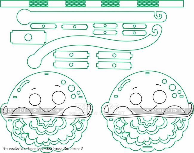 file vector cnc laser long den trung thu decor 8