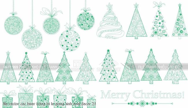 file vector cnc laser trang tri le giang sinh noel decor 24