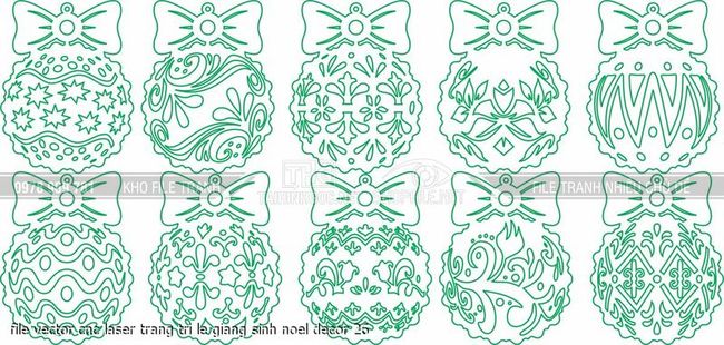 file vector cnc laser trang tri le giang sinh noel decor 26