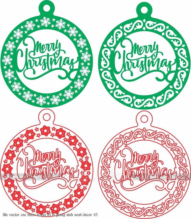 file vector cnc laser trang tri le giang sinh noel decor 43