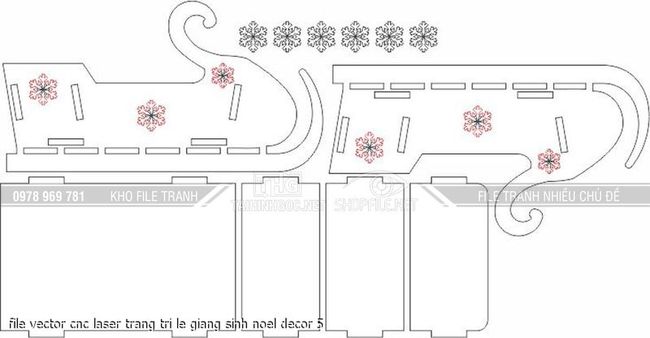 file vector cnc laser trang tri le giang sinh noel decor 5