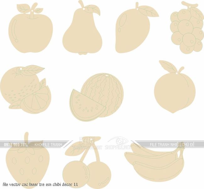 file vector cnc laser tre em chibi decor 11
