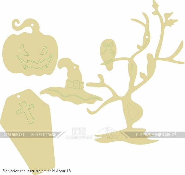 file vector cnc laser tre em chibi decor 13