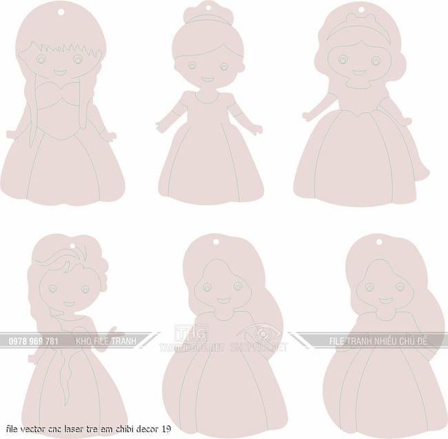 file vector cnc laser tre em chibi decor 19
