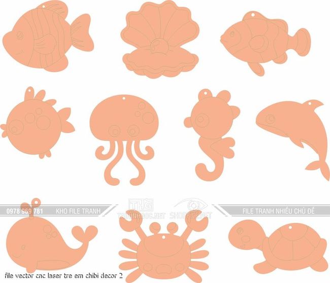 file vector cnc laser tre em chibi decor 2