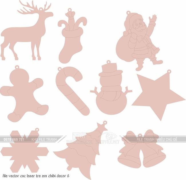 file vector cnc laser tre em chibi decor 7