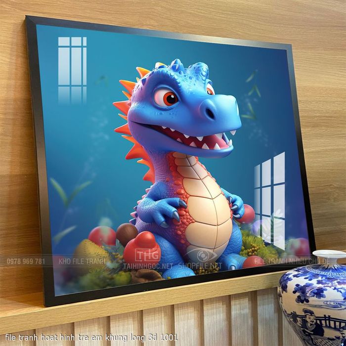 file tranh hoat hinh tre em khung long 3d 1001