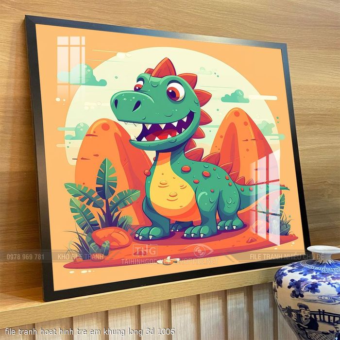 file tranh hoat hinh tre em khung long 3d 1006