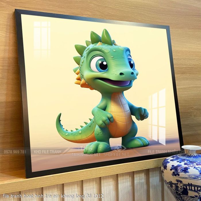 file tranh hoat hinh tre em khung long 3d 1012