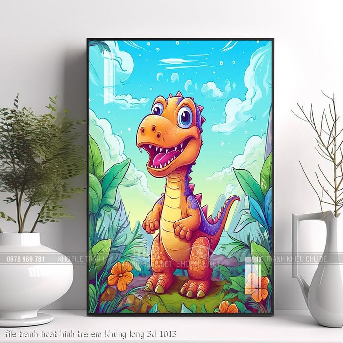 file tranh hoat hinh tre em khung long 3d 1013