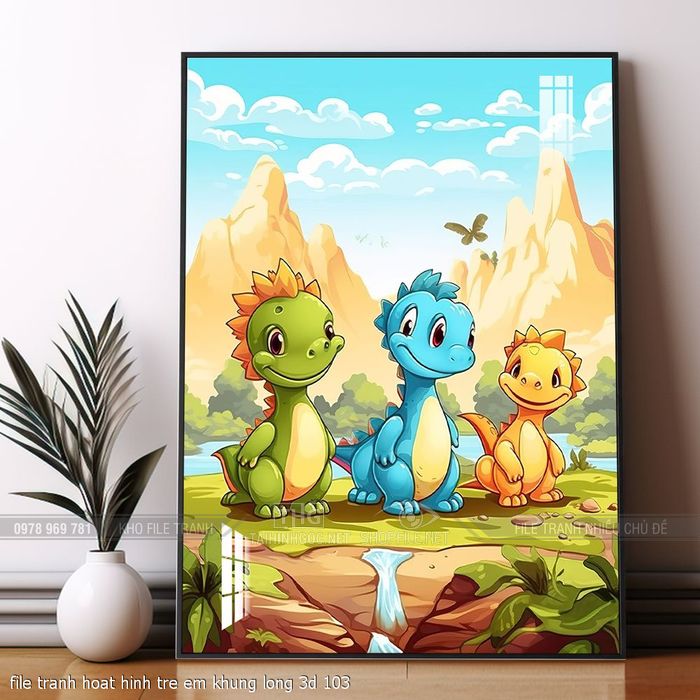 file tranh hoat hinh tre em khung long 3d 103